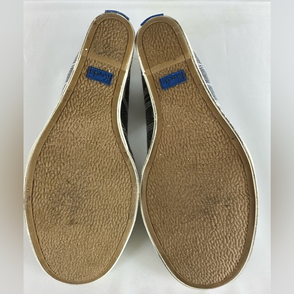 Keds Wedge Sneakers Espadrille Shoe Siza 7.5 Striped Canvas Slip On - Picture 3 of 7
